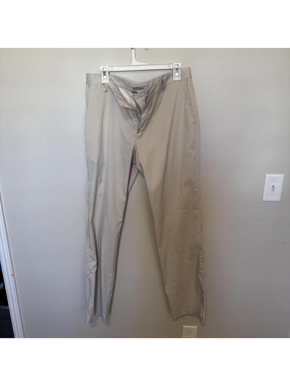 Nike Tour Performance Tan Golf Pants Mens Sz 34x34 Dri-Fit